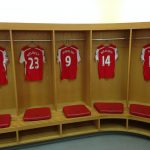 Mouletec pressure relief cushions in Arsenal changing rooms